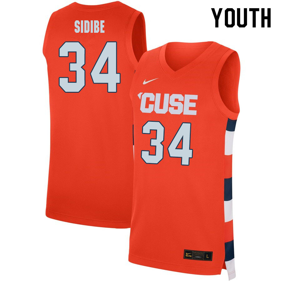 2020 Youth #34 Bourama Sidibe Syracuse Orange College Basketball Jerseys Sale-Orange